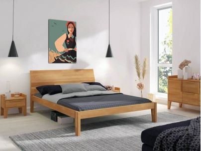 Chevet Amaryllis 1 tiroir  en hêtre massif haut de gamme | Le Monde du Lit