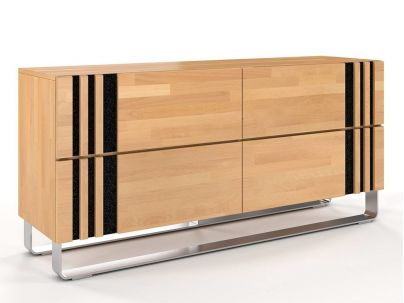 Commode Jacinthe 4 tiroirs en hêtre massif haut de gamme | Le Monde du Lit