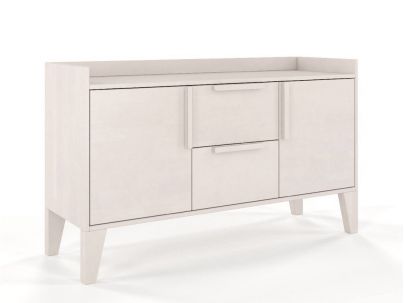 Commode Amaryllis 2 tiroirs et 2 portes en hêtre massif haut de gamme | Le Monde du Lit