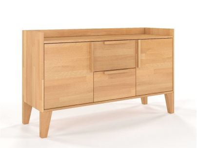 Commode Amaryllis 2 tiroirs et 2 portes en hêtre massif haut de gamme | Le Monde du Lit