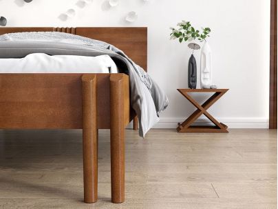 Chevet Lilas en hêtre massif haut de gamme | Le Monde du Lit