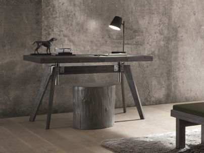 Bureau en acacia massif, Hasena fabricant Suisse. Le Monde du Lit