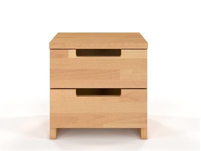 Chevet Begonia 2 tiroirs en hêtre massif haut de gamme | Le Monde du Lit
