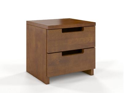 Chevet Begonia 2 tiroirs en hêtre massif haut de gamme | Le Monde du Lit