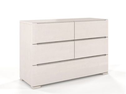 Commode Iris 5 tiroirs en hêtre massif haut de gamme | Le Monde du Lit