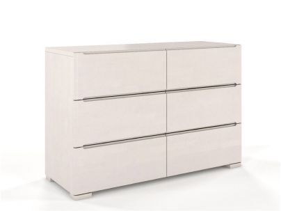 Commode Iris 6 tiroirs en hêtre massif haut de gamme | Le Monde du Lit