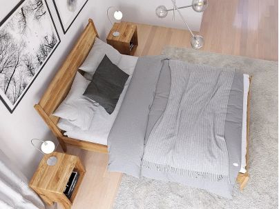 Lit en bois massif, fabrication européenne