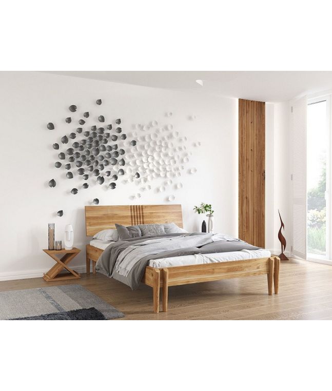 Lit Lilas 2 en chêne massif