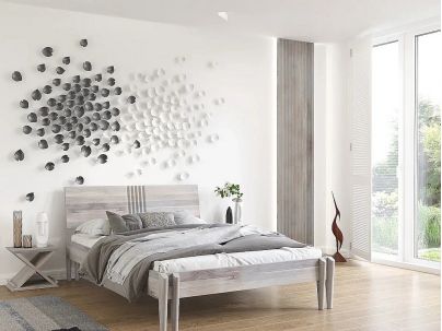 Lit en bois massif, fabrication européenne