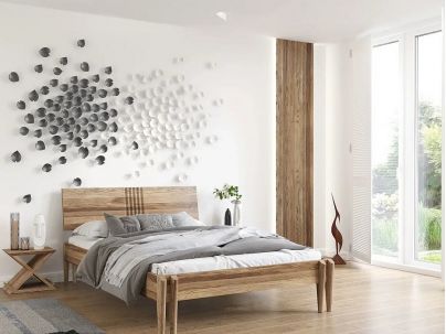 Lit Lilas 2 en chêne massif haut de gamme | Le Monde du Lit