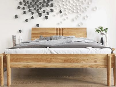 Lit Lilas 2 en chêne massif haut de gamme | Le Monde du Lit