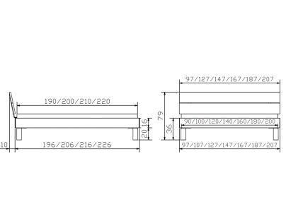 Lit Adiana en hêtre massif, Hasena fabricant Suisse. Meuble pour la chambre. Le Monde du Lit