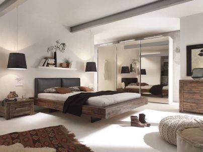 Lit Factory Vilo en acacia massif, Hasena fabricant Suisse. Meuble pour la chambre