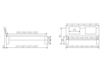 Lit Carla en chêne massif, Hasena fabricant Suisse. Meuble pour la chambre. Le Monde du Lit
