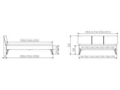 Lit Fasie en acacia massif, Hasena fabricant Suisse. Le Monde du Lit