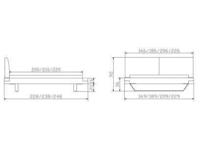 Lit Opéra en acacia massif, Hasena fabricant Suisse. Le Monde du Lit