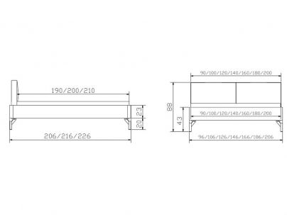 Lit Tondo en acacia massif, Hasena fabricant Suisse. Le Monde du Lit