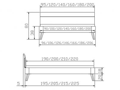Lit Syma en noyer massif, Hasena fabricant Suisse. Meuble pour la chambre. Le Monde du Lit