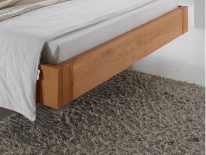 Lit Malta en chêne massif, Hasena fabricant Suisse. Meuble pour la chambre. Le Monde du Lit