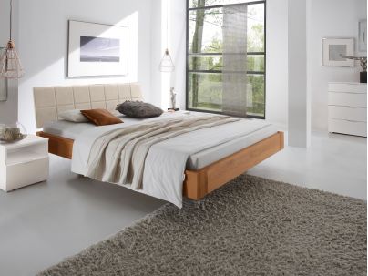 Lit Malta en chêne massif, Hasena fabricant Suisse. Meuble pour la chambre. Le Monde du Lit