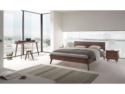 Bureau Aska2 en noyer massif, Hasena fabricant Suisse. Meuble pour la chambre. Le Monde du Lit