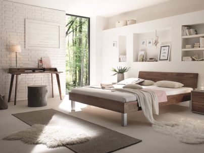 Bureau Aska2 en noyer massif, Hasena fabricant Suisse. Meuble pour la chambre. Le Monde du Lit