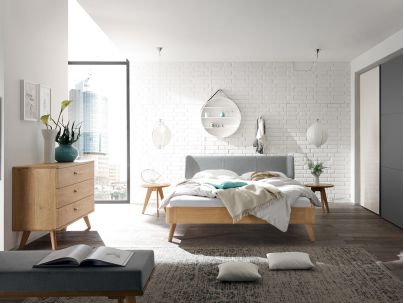 Lit Boga en bois de chêne massif haut de gamme | Le Monde du Lit