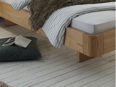 Lit Bianco Airo en bois de chêne massif haut de gamme | Le Monde du Lit