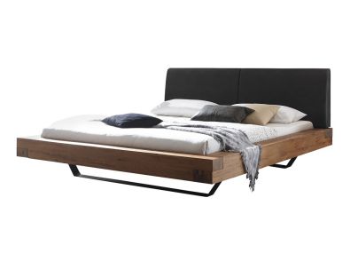 Lit Ezzano en chêne sauvage massif, Hasena fabricant Suisse.