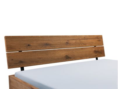 Lit Cadro Vilo en bois de chêne noueux massif haut de gamme | Le Monde du Lit