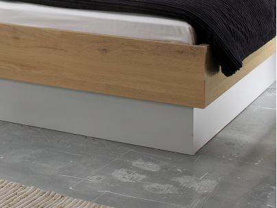 Lit Practico Cadro en chêne sauvage massif, Hasena fabricant Suisse. Meuble pour la chambre