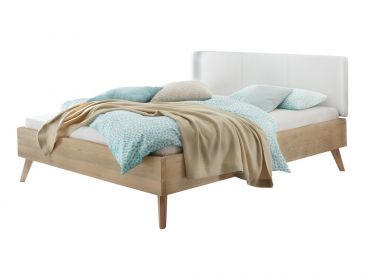 Lit Cadro Leno en chêne noueux massif style scandinave