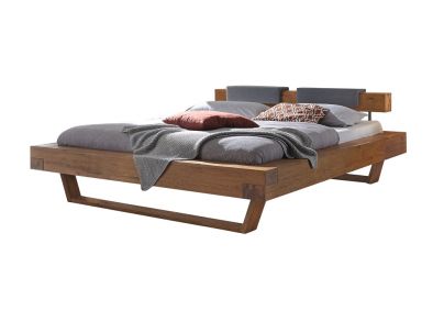 Lit Aosta Balco en bois massif avec option coussin tête de lit - Lit en chêne - Le Monde du Lit