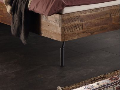 Lit Tondo en acacia massif, Hasena fabricant Suisse. Le Monde du Lit