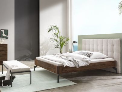 Lit Tondito en noyer massif, Hasena fabricant Suisse. Le Monde du Lit