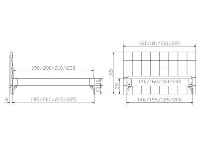 Lit Tondito en noyer massif, Hasena fabricant Suisse. Le Monde du Lit