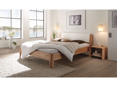 Lit Ravo en hêtre massif, Hasena fabricant Suisse. Meuble en bois massif pour la chambre.