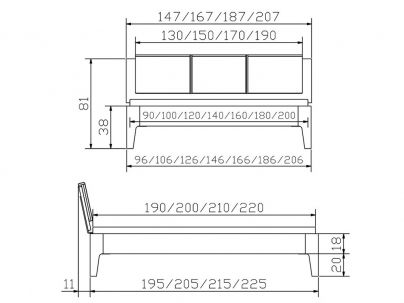 Lit Ravo en hêtre massif, Hasena fabricant Suisse. Meuble en bois massif pour la chambre.