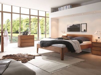 Lit Lisio en bois de chêne massif haut de gamme | Le Monde du Lit