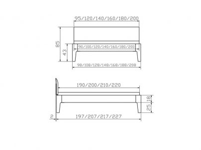 Lit Lisio en bois de chêne massif haut de gamme | Le Monde du Lit