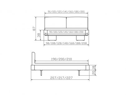 Lit Oak Airo en bois de chêne massif haut de gamme | Le Monde du Lit