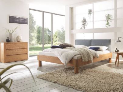 Lit Oak Tonna en chêne sauvage massif, Hasena fabricant Suisse. Meuble pour la chambre