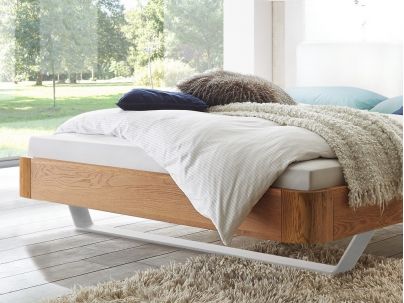 Lit Oak  Cemoa en chêne sauvage massif, Hasena fabricant Suisse. Meuble pour la chambre