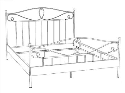 Lit Lurano 2 en fer forgé. Hasena. Meuble haut de gamme.
