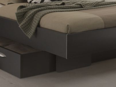 Lit Soft Vilo, Hasena fabricant Suisse. Meuble contemporain pour la chambre