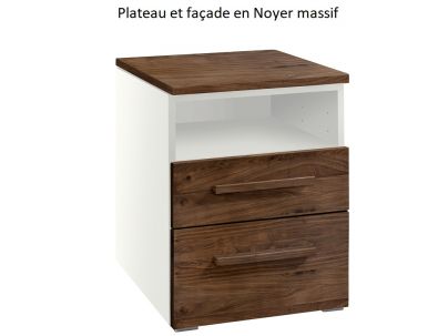 Chevet Dowe Noyer massif et blanc | Collection Selezione | Le Monde du Lit