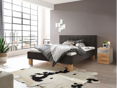 Chevet Dowe Chêne bright massif et blanc | Collection Selezione | Le Monde du Lit