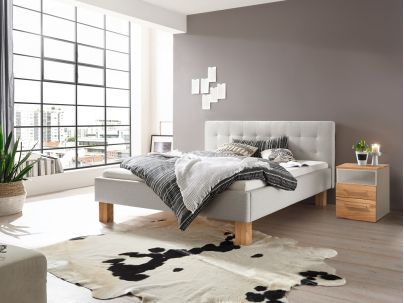 Chevet Dowe Hêtre noueux naturel massif et blanc | Collection Selezione | Le Monde du Lit