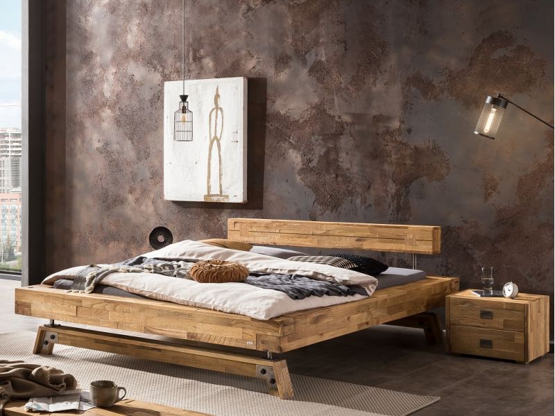 HASENA - Lit en chêne massif