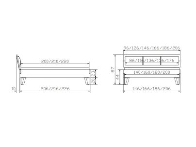 Lit Cone Arcada en chêne massif recyclé | Collection Factory | Le Monde du Lit